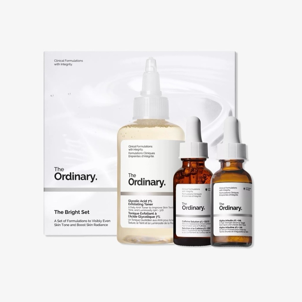 The Ordinary The Bright Set, 3-Step Routine for Radiant, Even Skin Tone New